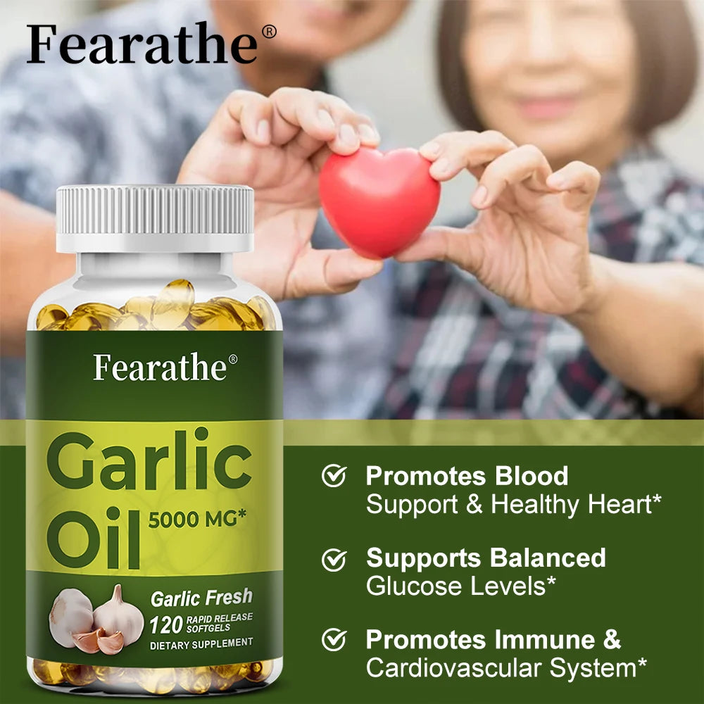 Garlic Extract, Supports Healthy Cholesterol Levels, Immune System, Circulation, Blood Pressure Balance, 120 Capsules