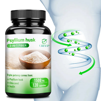Psyllium Husk - Gut and Colon Cleanse Detox, Improve Metabolism, Relieves Gas, Bloating and Constipation - AMULET RING STORE