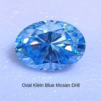 1CT colored diamond moissanite oval pigeon egg moissanite irregular naked stone gemstone jewelry accessories