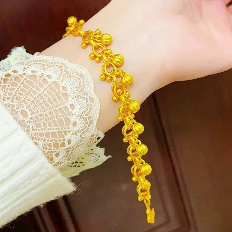 Reaped light luxury bracelet 24K gold, women, AU999 banquet occasions, elegant standard - AMULET RING STORE