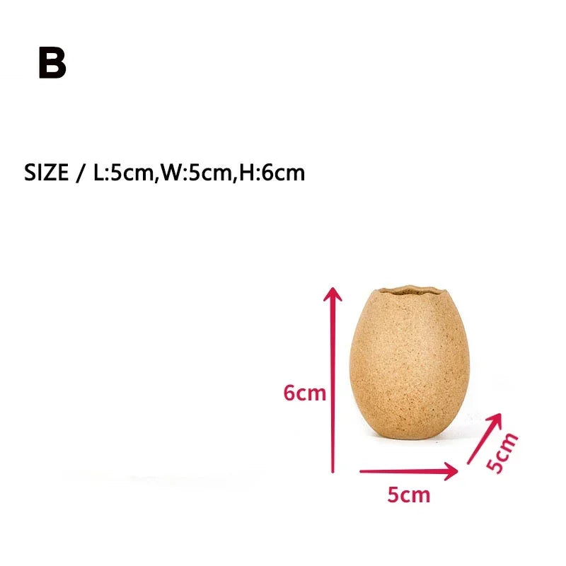 Creative Dessert Bowl Noodle Bowl Hydroponic Egg Shell Ostrich Vase Cute With Nest Home Decoration Modern Simple Ceramic Craft - AMULET RING STORE