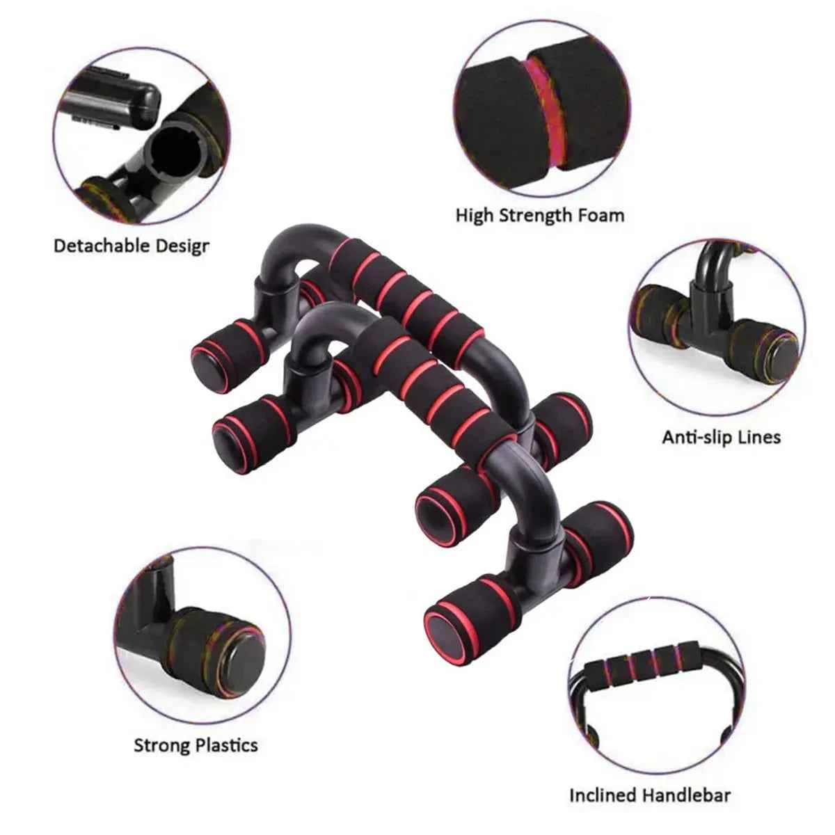 7-in-1 Black Fitness Set Abdominal Fitness Wheel Indoor Sports Push up Support ab Wheel Comprehensive Training Fitness Equipmen