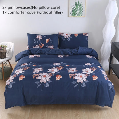 Reversible Summer Blossom Single Twin Full Queen Duvet Cover Set