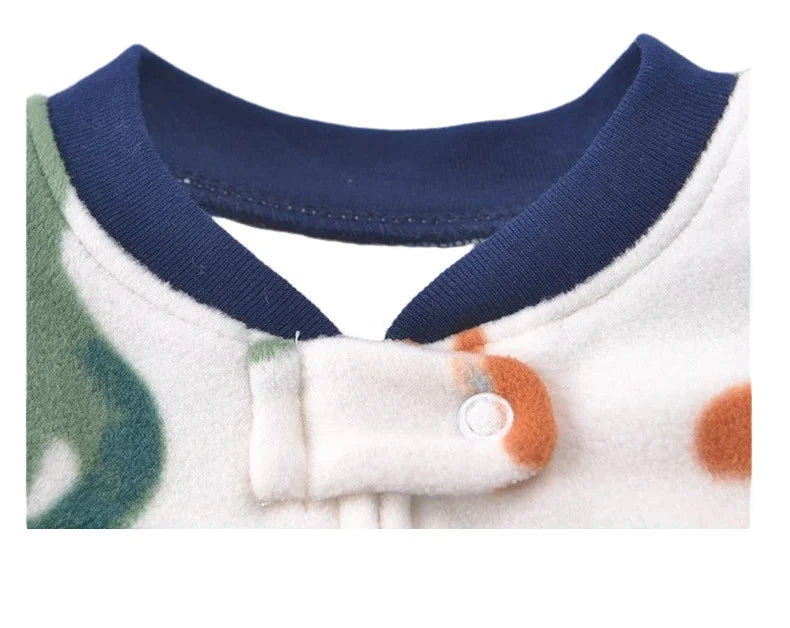 Newborn Infant Baby Girl Rompers 2024 Winter Autumn Warm Micro Fleece Animal Sleepsuit Animal Overall Babe Jumpsuits 0-12 Months - AMULET RING STORE