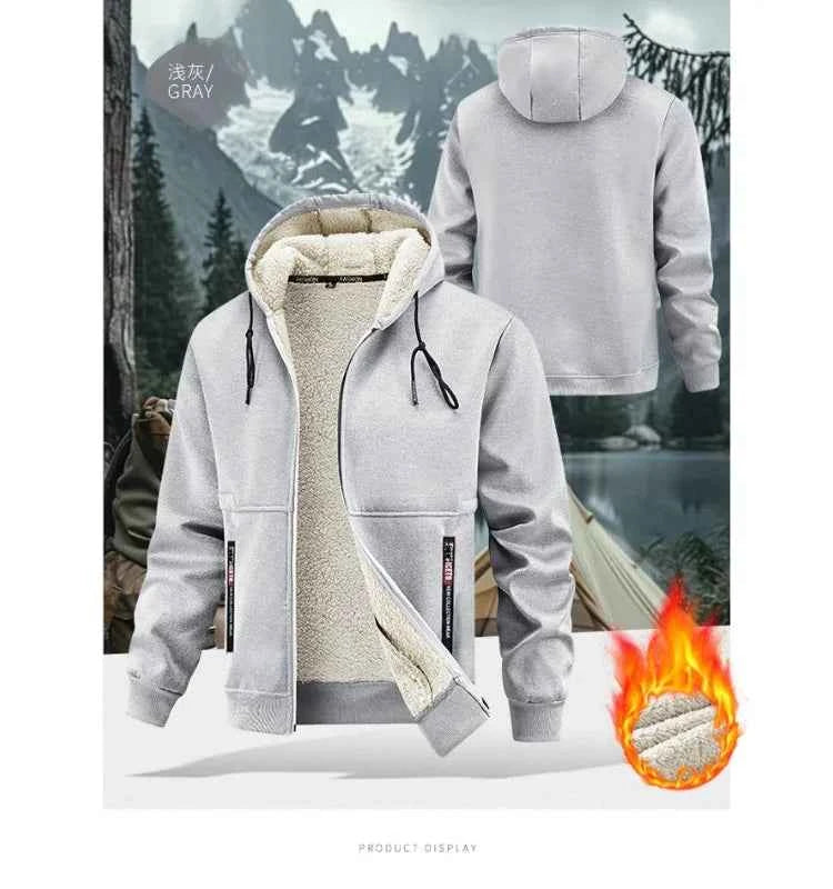 New Autumn and Winter Warm Jacket for Men, Thickened Lamb Wool, High-quality, Comfortable, Casual and Fashionable Jacket for Men