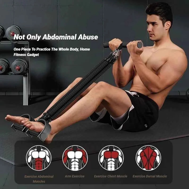 1pcPedal Tensioner for Home Fitness  Multifunctional Back Abdomen Ab Trainer for Men  Resistance Pull Exerciser