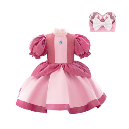 Princess Dress For Toddler Little Girl Luxurious Bow Gown Kids Birthday Party Clothes Halloween Carnival Children Princess Dress