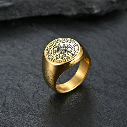 YILUOCD Seal of The Seven Archangels Rings for Men