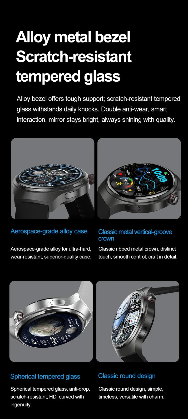 2025 New For HUAWEI GT Series Smart Watch Men AMOLED Screen Heart Rate Health Monitoring Bluetooth Call Business Smartwatch Man