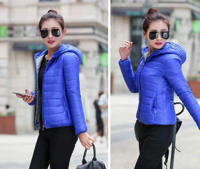Down Jacket for Women Trend Korean Style Ultra Light Hit Hooded Coat Coats Lightweight Padded Puffer Jackets Female Winter 2025
