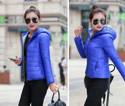 Down Jacket for Women Trend Korean Style Ultra Light Hit Hooded Coat Coats Lightweight Padded Puffer Jackets Female Winter 2025