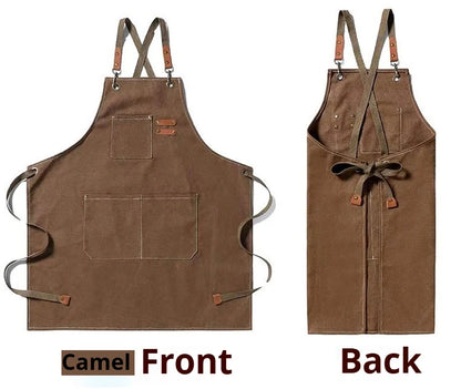 Customized apron New Fashion Canvas Kitchen Aprons For Woman Men Chef Work Apron For Restaurant Bar Shop Cafes Studios Uniform - AMULET RING STORE