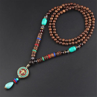 Fashion Long Sweater Pendant Chain Wooden Beaded Tassel Boho Bohemian Necklace Jewelry Nepal Wood Beads Pendant Necklace