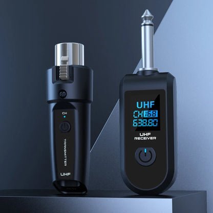 Wireless Microphone Converter XLR or 6.5 Transmitter and Receiver Microphone Wireless System for Dynamic Microphone