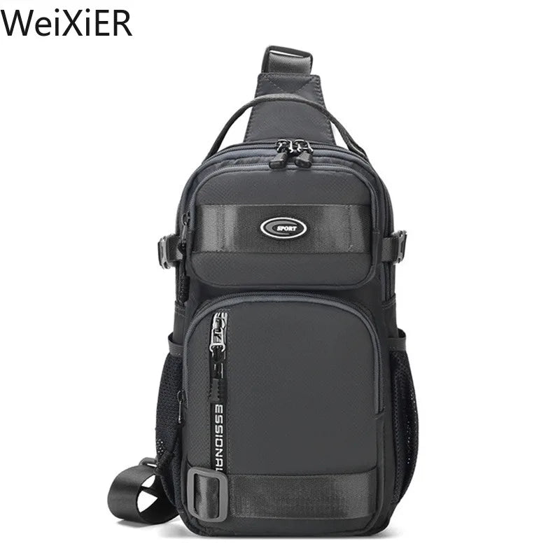 Fashion Multifunction Men's Shoulder Bag Running Outdoor Sling Crossbody Bags Male Travel Trend High Capacity Sport Chest Bag - AMULET RING STORE