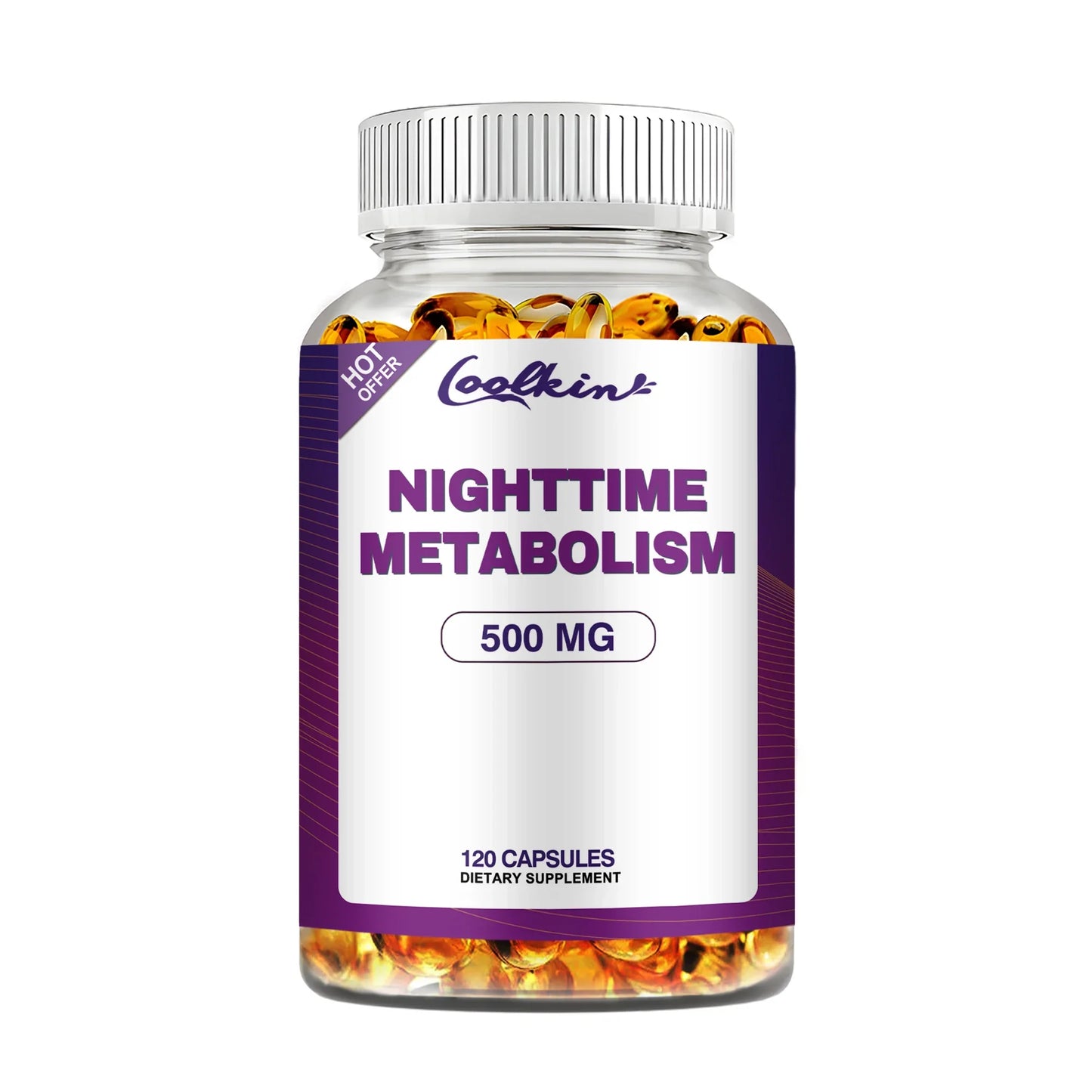Nighttime Metabolism Capsules - Weight Management,Promote Fat Burning, Accelerate Metabolism - 120 Capsules