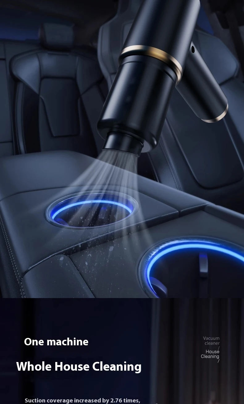 High power portable wireless vacuum cleaner, compatible with both car and home use, equipped with various accessories