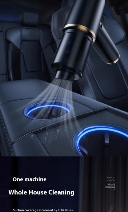 High power portable wireless vacuum cleaner, compatible with both car and home use, equipped with various accessories