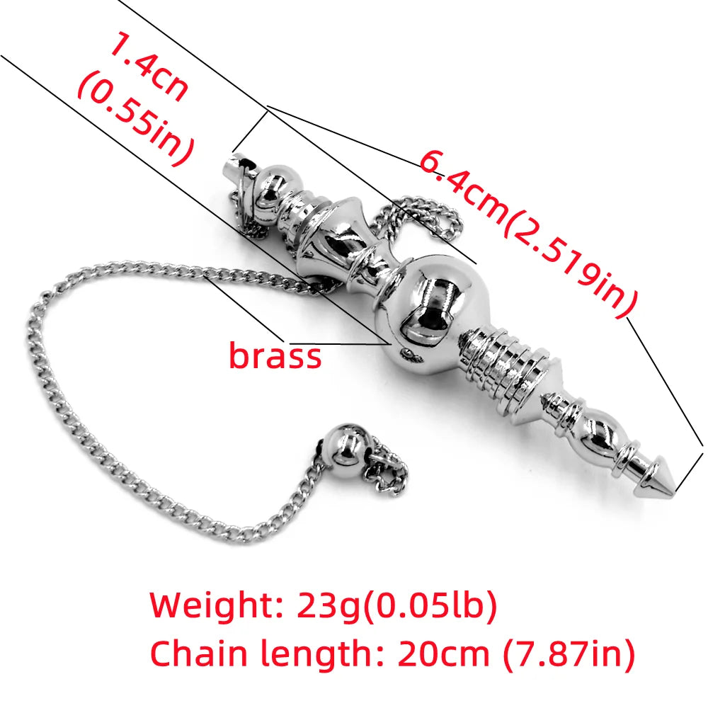 Bronze Metal Copper Spiritual Point Pendulum for Divination Healing Dowsing Wicca Balancing Pointed Cone Pendant Pendulum