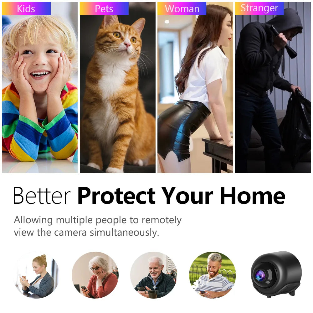 New Mini Camera 2024 X5 Intelligent WiFi Mini Camera Home Indoor Night Vision Safety Protection Audio Video Recorder - AMULET RING STORE