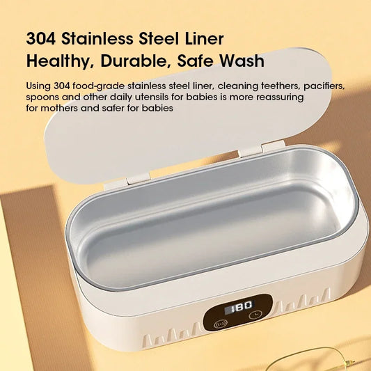 Ultrasonic Cleaning Machine 400ml Ultrasonic Cleaning Tank Automatic Cleaning Makeup Brush Glasses Watches Jewelry Cleaning - AMULET RING STORE