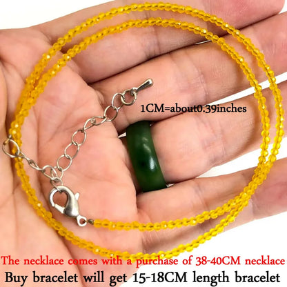 2-3mm Natural Stone Beaded Necklace Handmade Mini Tourmaline lapis crystal Energy Healing Female Bracelet for Women Jewelry Gift - AMULET RING STORE