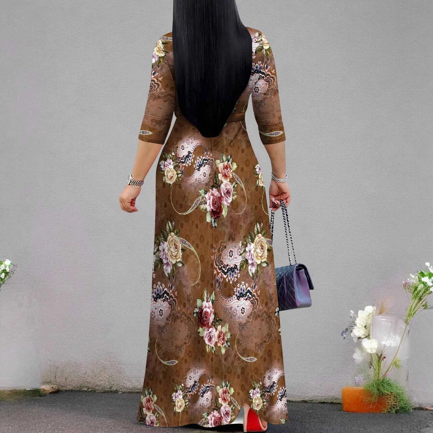 Women's Casual Sexy V Neck 3/4 Sleeves Club wear Party Outfits