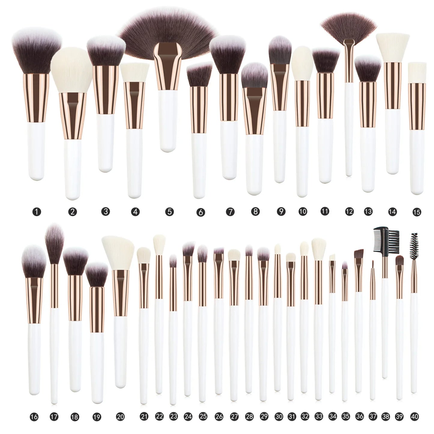 40makeup brush suit portable models full set makeup tools powder brush powder foundation brush eye shadow brush - AMULET RING STORE