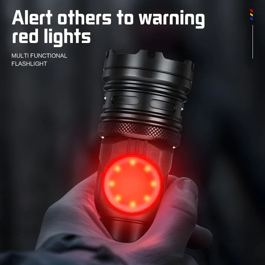 Super Bright Rechargeable LED COB Flashlight With 9 Lighting Modes Multifunction Magnetic Outdoor Waterproof Lamp18650 Battery - AMULET RING STORE