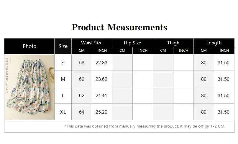 French Floral Oil Painting Elegant Chic Elastic High Waist A-line Women's Skirt Mid-Calf Long Skirts For Women Clothing Fashion