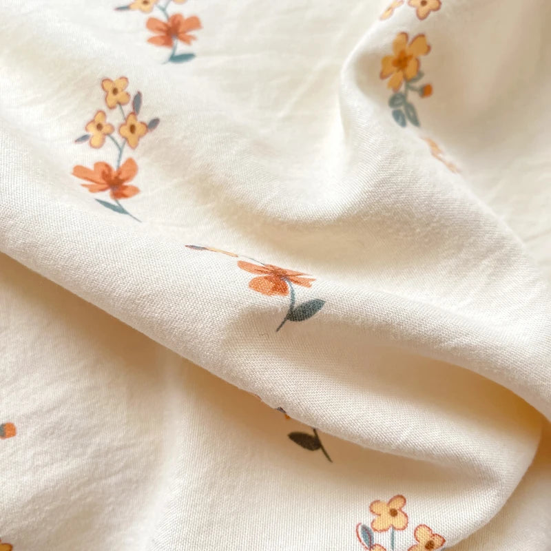 Korean Retro Floral Bedding Set 100% Washed Cotton Bed Sheets Set Soft Duvet Cover Bed Linen Pillowcase Single Double Queen King - AMULET RING STORE