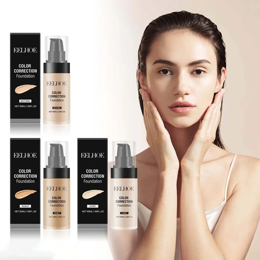 50ML Liquid Foundation CC Cream Matte Full Coverage Moisturizing Brightening Concealer BB Cream Oil Control Makeup Cosmetics - AMULET RING STORE