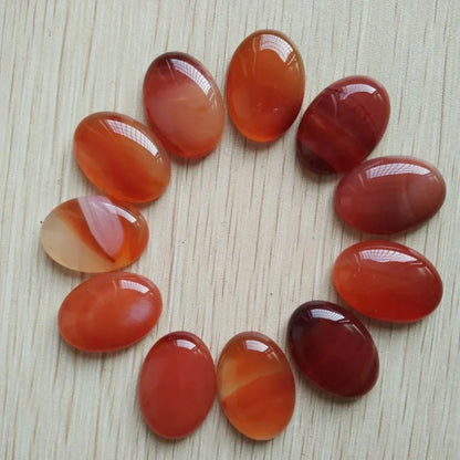 Fast shipping 20pcs/lot Wholesale 18x25mm 2022 hot sell natural stone mixed Oval CAB CABOCHON teardrop beads for jewelry making - AMULET RING STORE