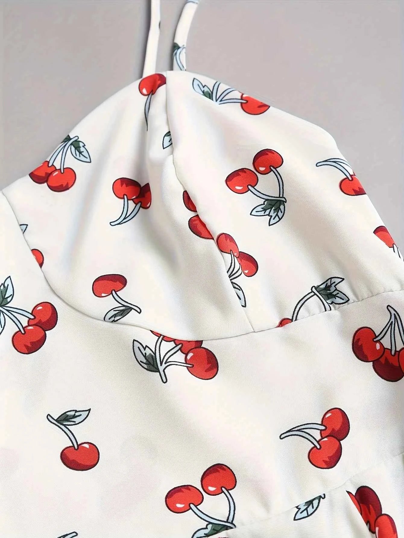 2024 European and American fashion plus size women's new flower print A-line skirt bow tie slit dress