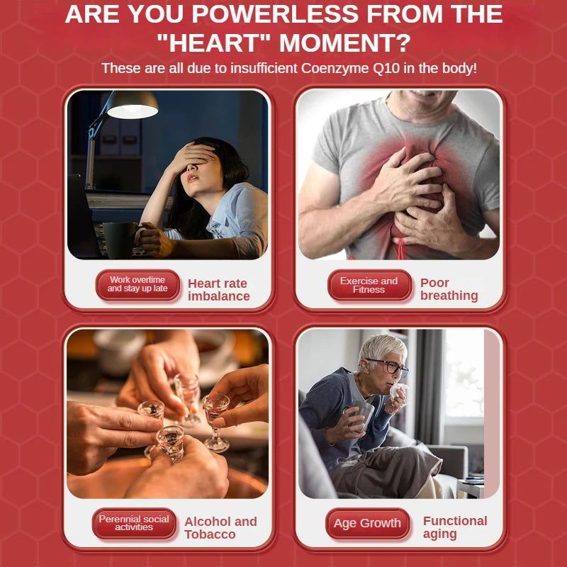 CoQ10 Supplement, Antioxidant, Supports Vascular and Heart Health & Energy Production, Super 3X Absorption, 120 Capsules - AMULET RING STORE