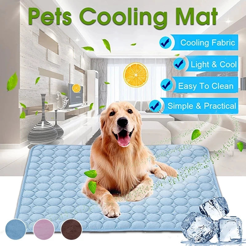 Dog Mat Cooling Summer Pad Mat For Dogs Cat Blanket Sofa Breathable Pet Dog Bed Summer Washable For Small Medium Large Dogs Car - AMULET RING STORE