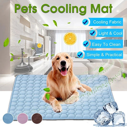 Dog Mat Cooling Summer Pad Mat For Dogs Cat Blanket Sofa Breathable Pet Dog Bed Summer Washable For Small Medium Large Dogs Car - AMULET RING STORE