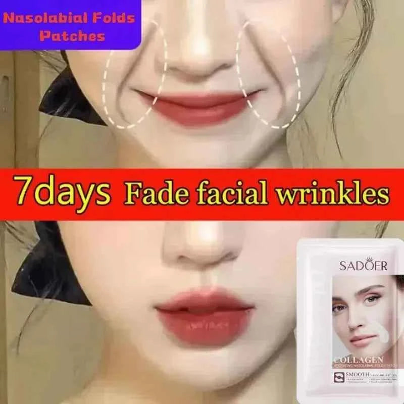 Collagen Firming Laugh Lines Patches Instant Wrinkle Remover Fade Fine Lines Facial Mask Anti-aging Brighten Repair Skin Care