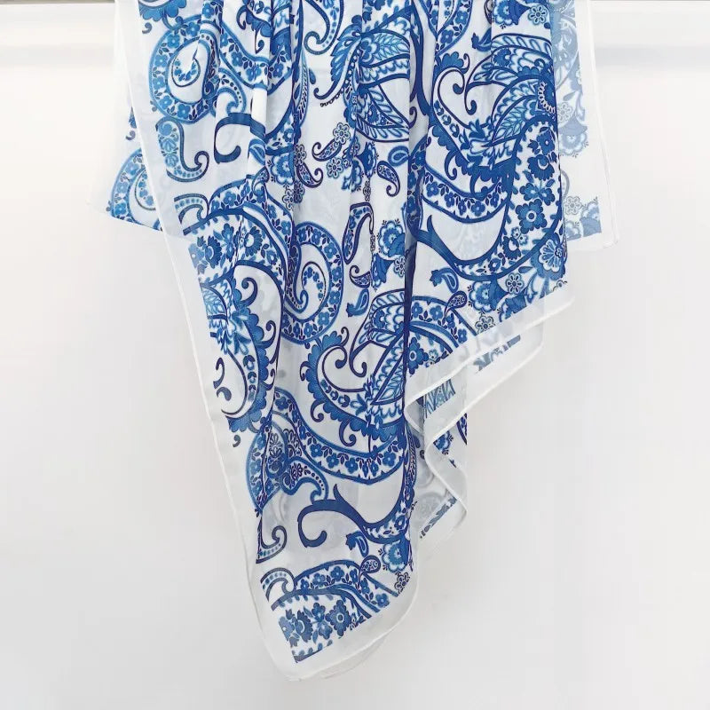 NEW Print Chiffon Hijab Scarf Shawl Fashion Islamic Muslim Scarves Wraps Women Echarpe Breathable Foulard Hijabs - AMULET RING STORE