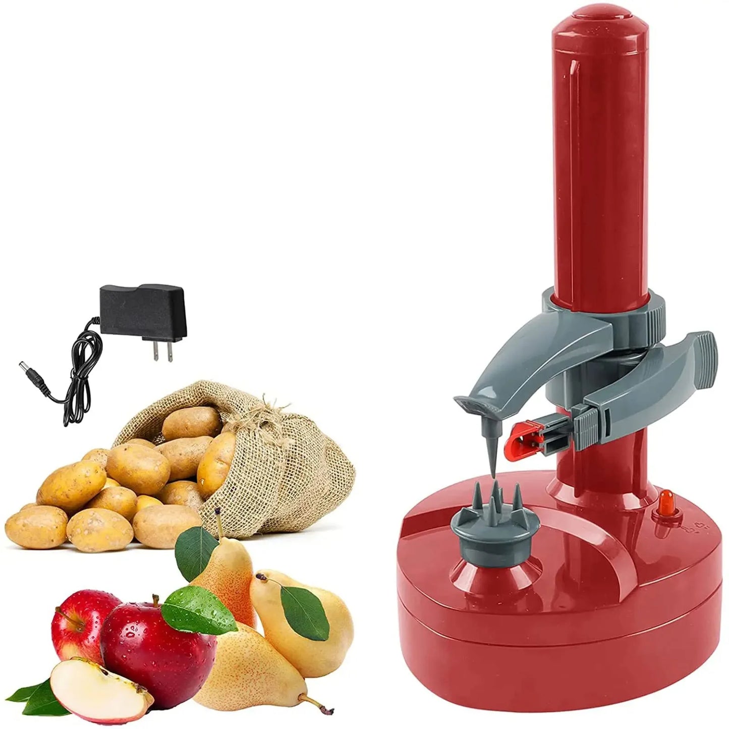 Electric Potato Peelers Automatic Rotating Apple Peeler Potato Peeling Machine Automatic Fruits Vegetables Kitchen Peeling Tool - AMULET RING STORE