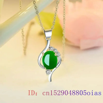Jade Pendant Amulet Lucky Necklace Natural Gifts Hetian Women Fashion Chinese Chalcedony Jewelry Charm