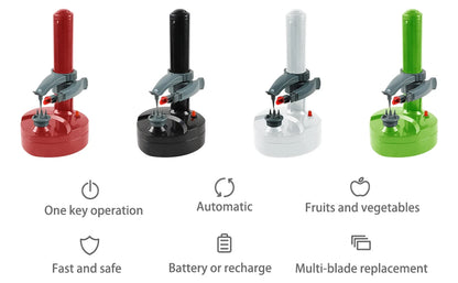 Electric Potato Peelers Automatic Rotating Apple Peeler Potato Peeling Machine Automatic Fruits Vegetables Kitchen Peeling Tool - AMULET RING STORE