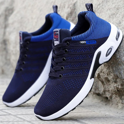 Men's shoes spring new trend men's shoes breathable lace-up running shoes Korean version of light casual walking shoes men - AMULET RING STORE