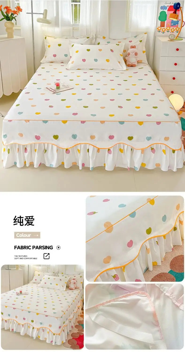 Sheet Set Household with Pillowcase Fashion Modern Water-proof Universal Skin-friendly Single Double Home Textile Bedding Luxury