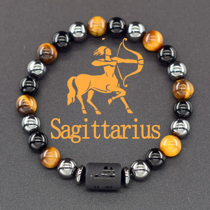 12 Zodiac Sign Bracelet Homme Constellation Bracelet for Men Aries Virgo Leo Libra Charm Bangle Women Friendship Jewelry on Hand