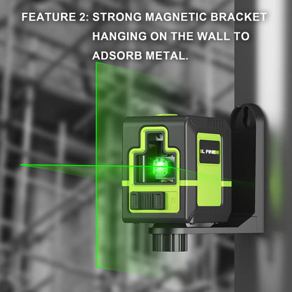 Lfine Laser Level 2 Lines with Tripod professional Level Laser Horizontal Vertical Nivel Laser automatic  360°Self-Leveling Tool