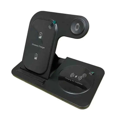 30W 3 in 1 Fast Wireless Charger Stand Foldable Wireless charging for IPhone 15 14 13 12 11 Apple Watch 9 8 7 6 5 Airpods Pro