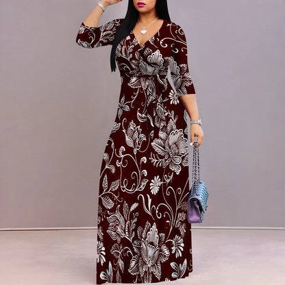 Women's Casual Sexy V Neck 3/4 Sleeves Club wear Party Outfits