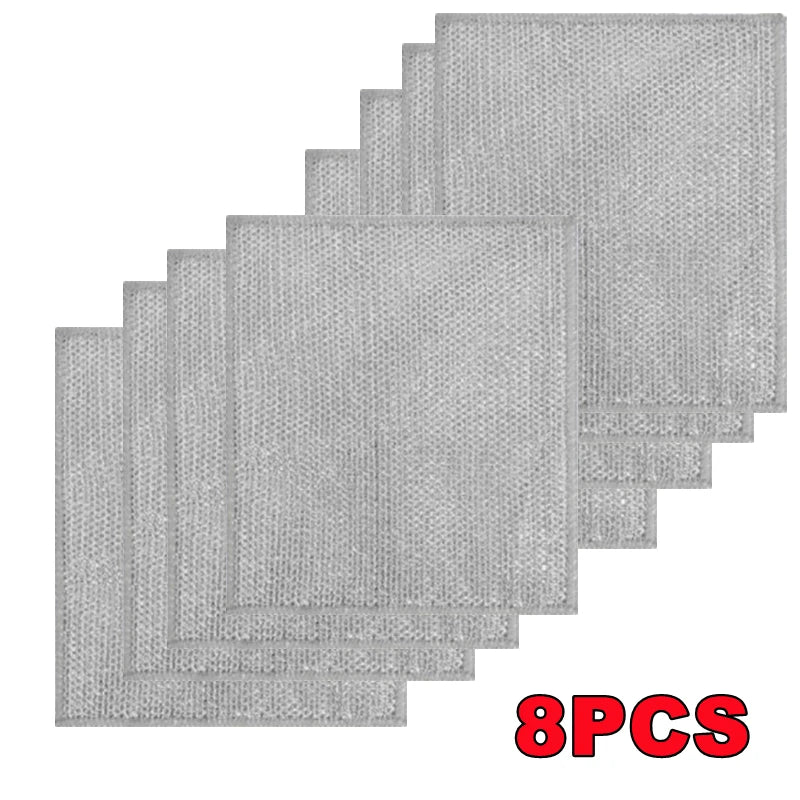 10-1pc Magic Cleaning Cloth Thickened Double -sided Metal Steel Wire Rags Kitchen Dish Pot Washdishing Cloths Towel Clean Tools - AMULET RING STORE