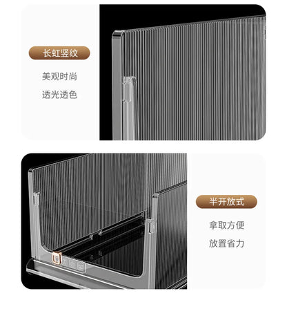 Large Capacity Foldable Storage Box Plastic Clothes Organizer Transparent Home Storage Trunk for Clothes Sundries Organizer - AMULET RING STORE